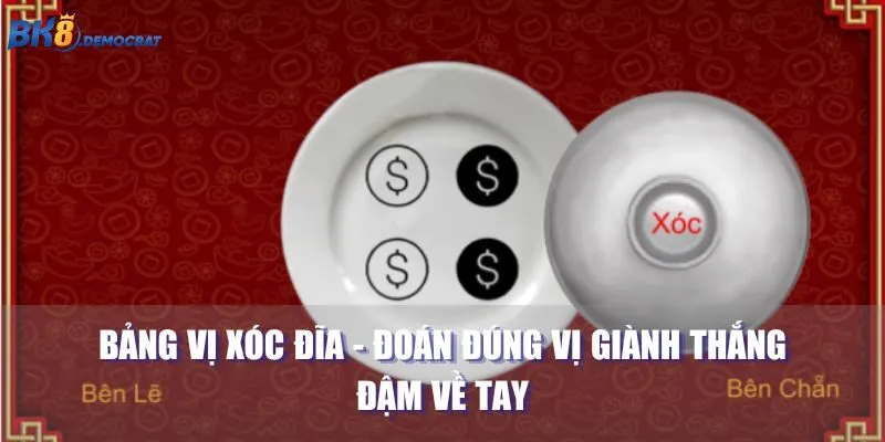 Bảng Vị Xóc Đĩa - Đoán Đúng Vị Giành Thắng Đậm Về Tay